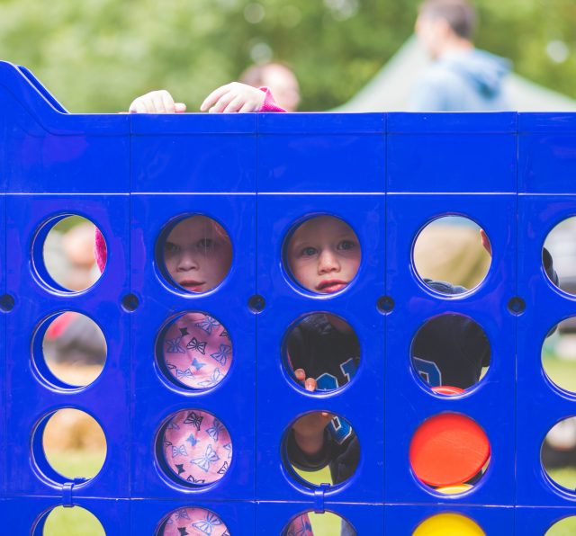 Children enjoying the park in a community space.