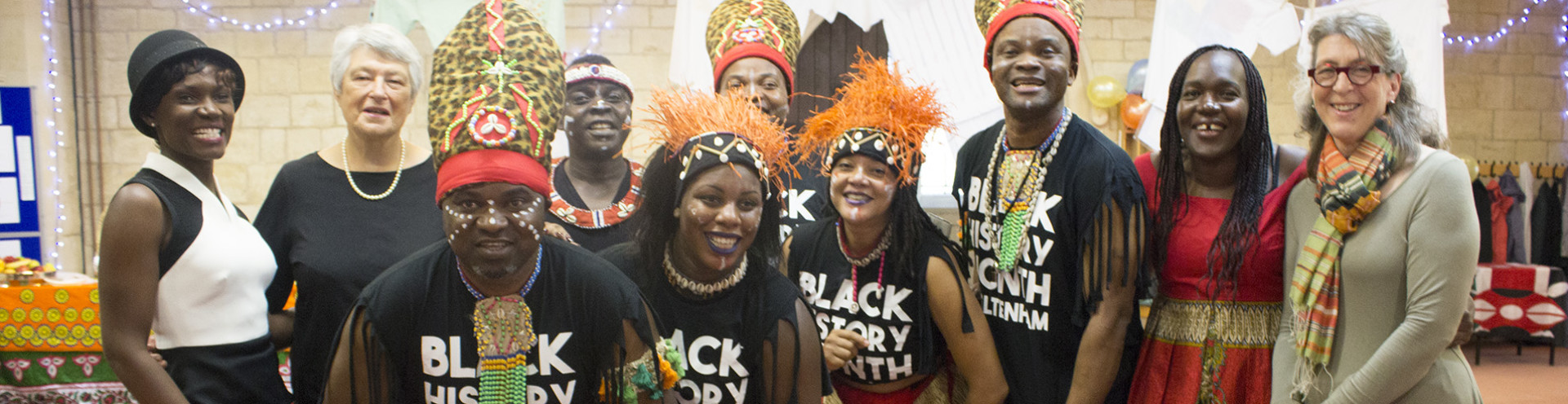 African dancers at the Community African Shield Exhibition.