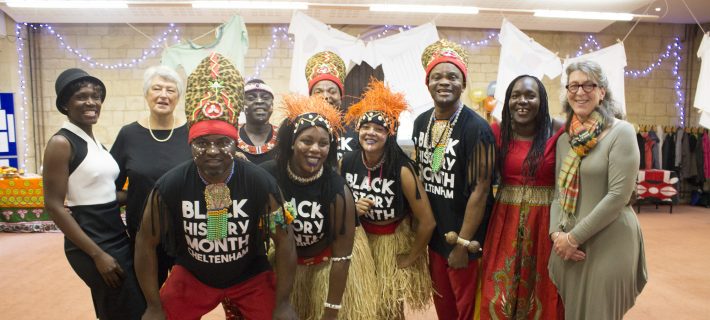 African dancers at the Community African Shield Exhibition.