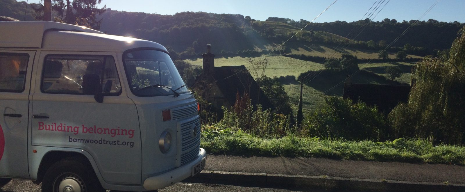 Camper van on the Spot Barney tour.