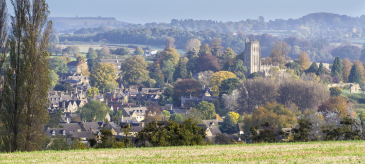 Panorama of cotswold town