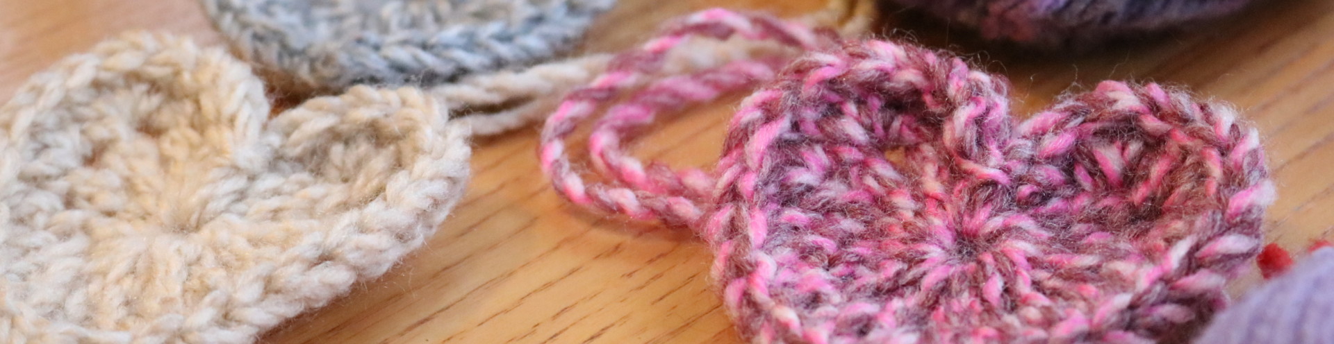 Knitted hearts