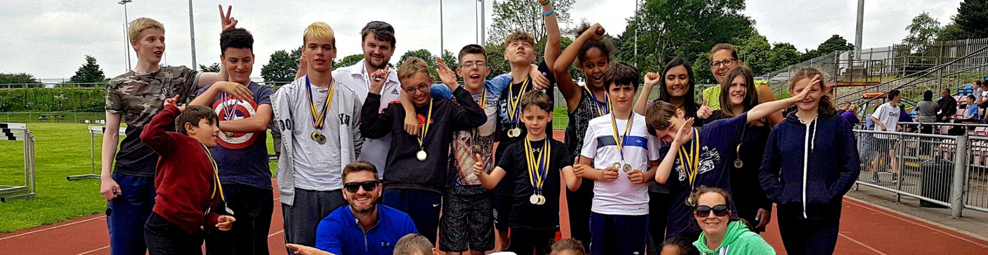 Winners posing to the camera together