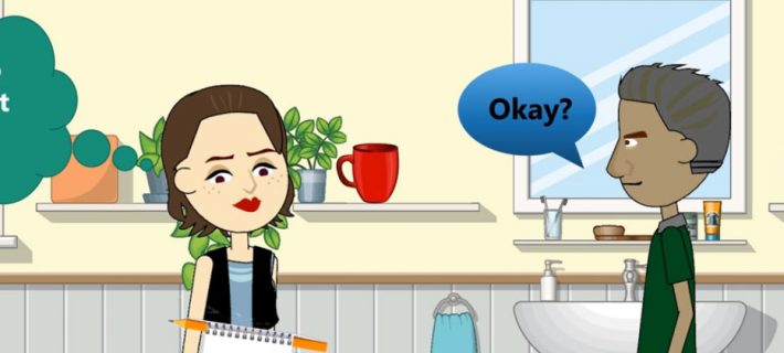 A screenshot from making conversations easier movie