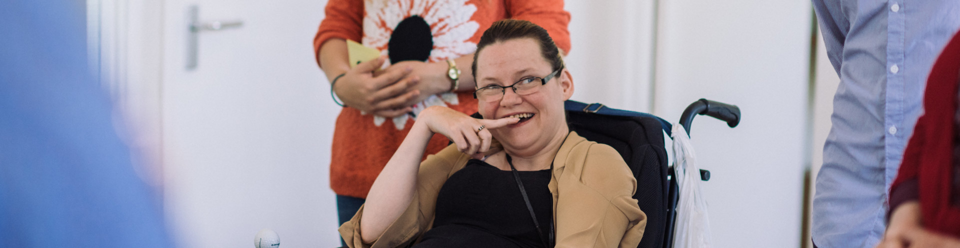 A Gloucestershire woman with disability with other community members