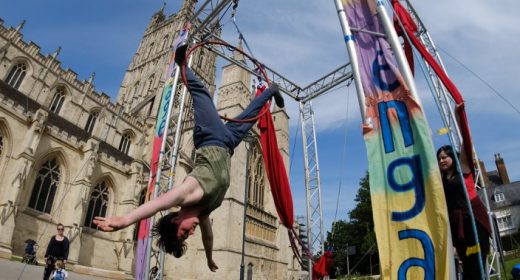 A community member having a nice time at FestiVALL 2019