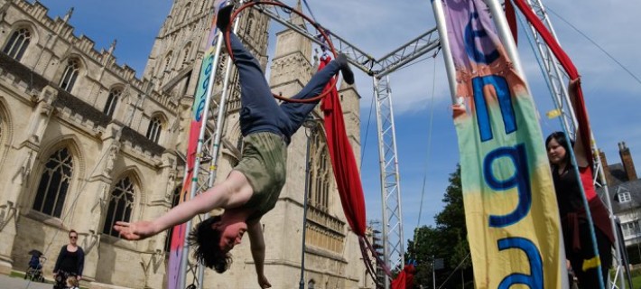 A community member having a nice time at FestiVALL 2019