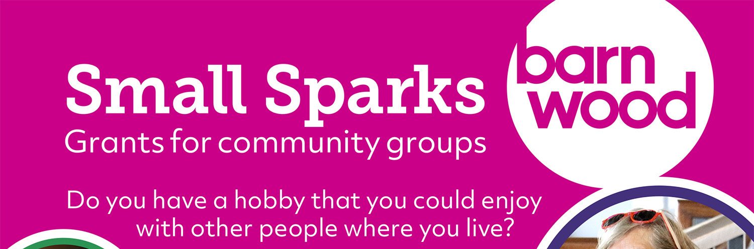 A Banner shows the details of Barnwoord Small Sparks Grant