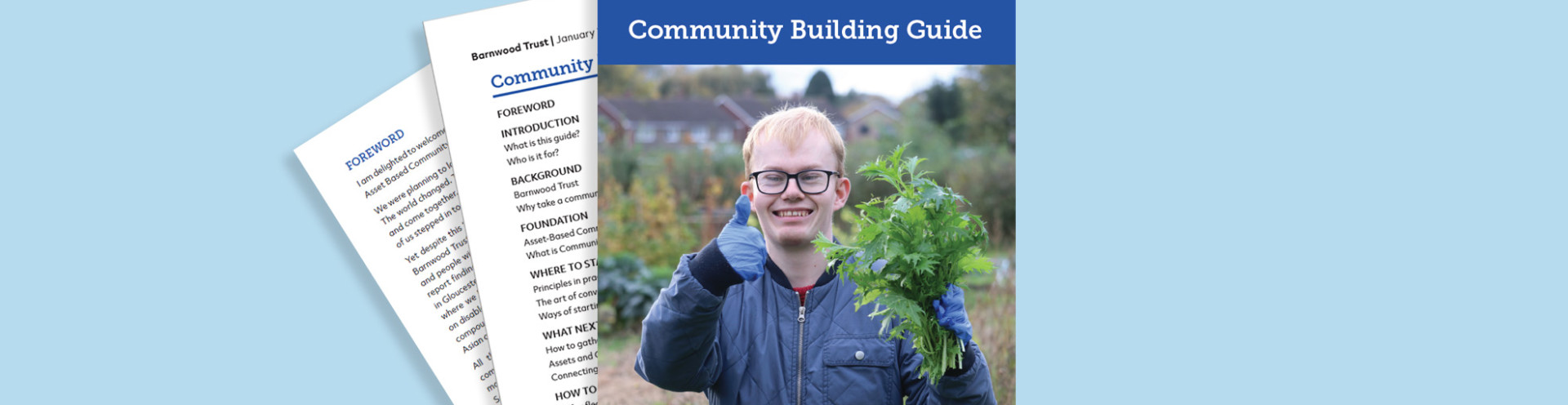 Image of the front cover of the Community Building Guide