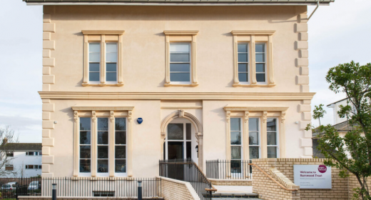 Image shows Overton House in Cheltenham, the headquarters of Barnwood Trust. 