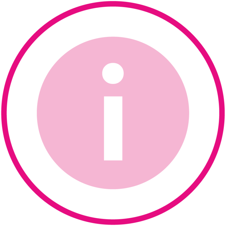 Inform symbol. An "I" symbol sits in a middle of a circle.