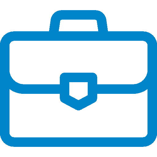 Blue briefcase graphic image