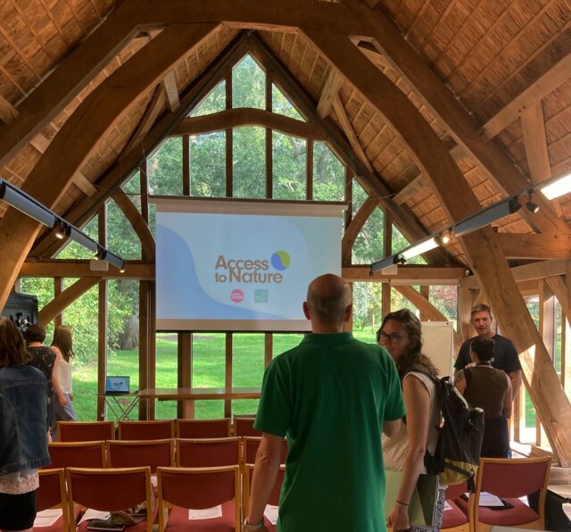 Photo shows an Access to Nature event at Westonbirt Arboretum