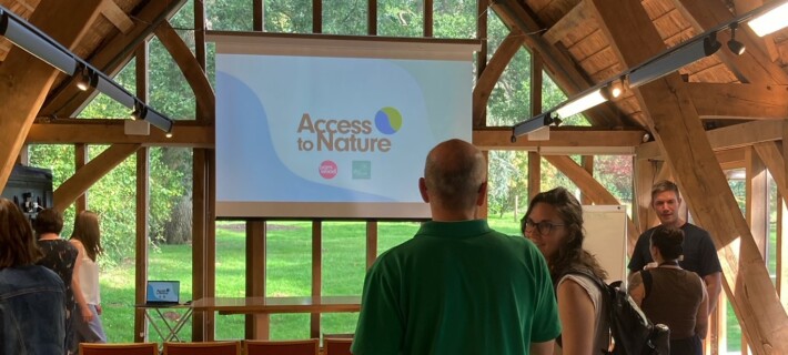 Photo shows an Access to Nature event at Westonbirt Arboretum