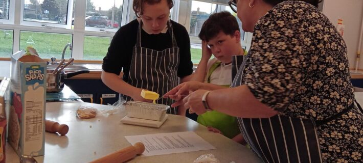 Photo from the cooking session at Belmont School After school club